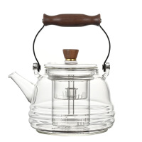 High temperature resistant high borosilicate stove for cooking tea with beam teapot