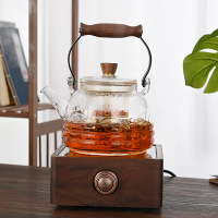 High temperature resistant high borosilicate stove for cooking tea with beam teapot