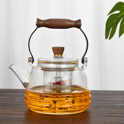 High temperature resistant high borosilicate stove for cooking tea with beam teapot