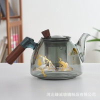 New thick borosilicate glass teapot